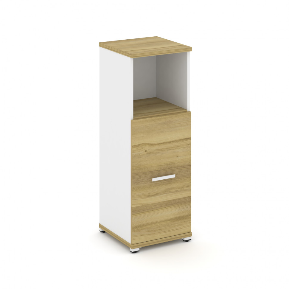 Concept Шкаф 1 узкая секция, 3 ниши CN.STU.E-313 W Дуб Винченцо/Белый Бриллиант/Металл Белый 420*420