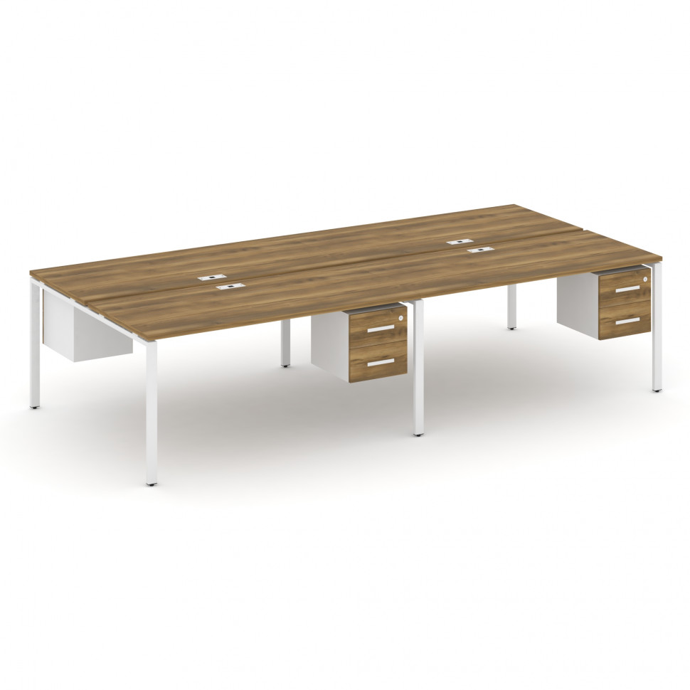 Concept Рабочая станция двухсторонняя с подвесными тумбами на 4 места CN.DRS-136 W Сандал Янтарный/Б Concept Рабочая станция двухсторонняя с подвесными тумбами на 4 места CN.DRS-136 W Сандал Янтарный/Б