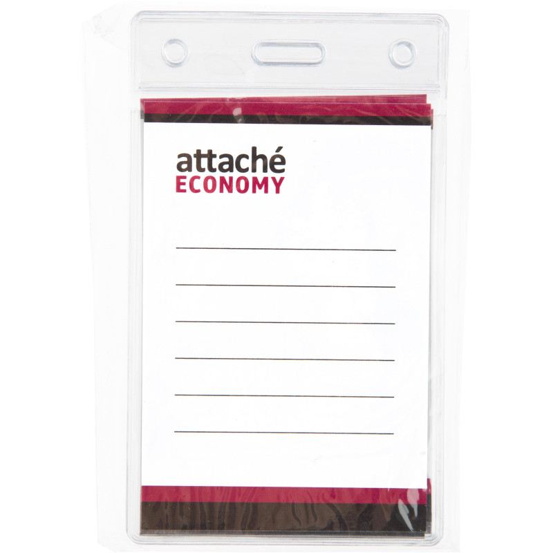 Бейдж Attache Economy 108x66 150 мкм без шнурка, вкладыш 90x60 5шт/уп