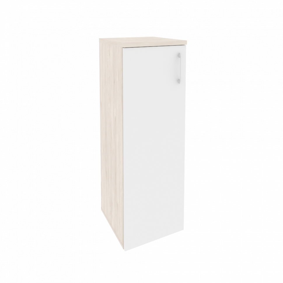 Onix Шкаф средний узкий левый O.SU-2.3 (L) Денвер Светлый/Белый Бриллиант 400*420*1207