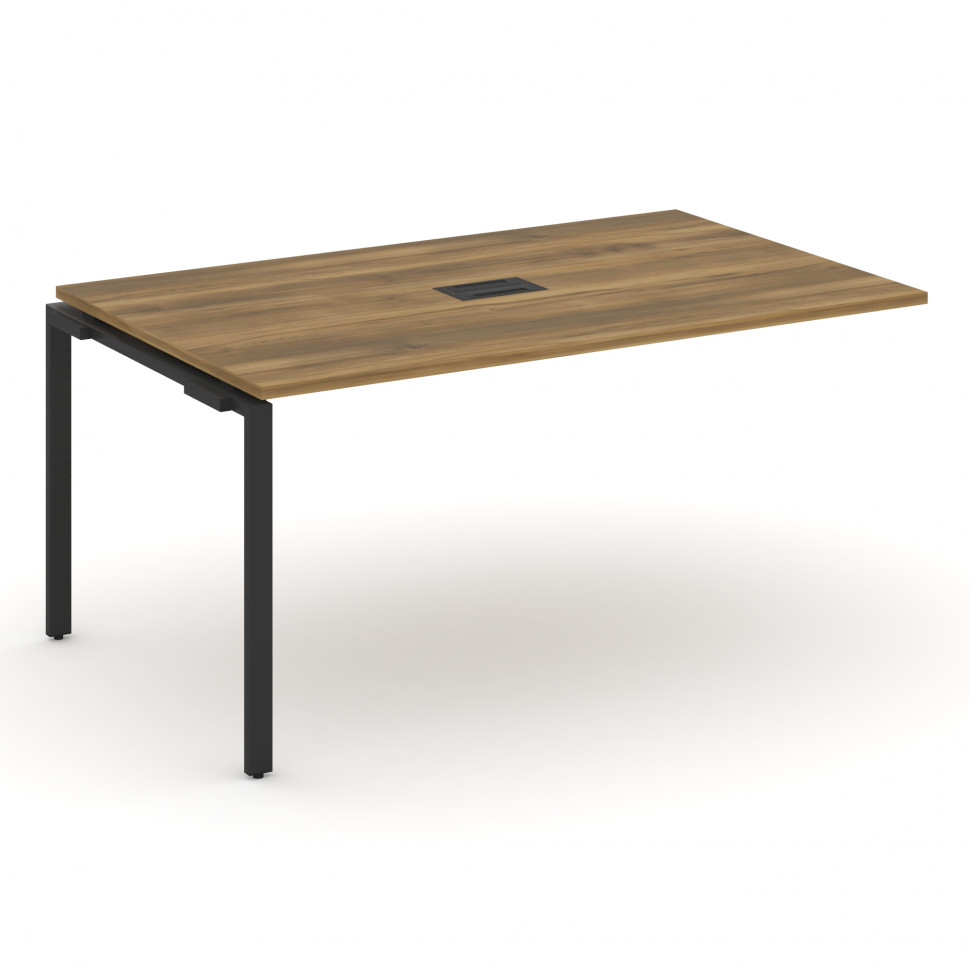 Concept Проходной наборный элемент переговорного стола CN.NPRG-014 Сандал Янтарный/Металл Черный 158