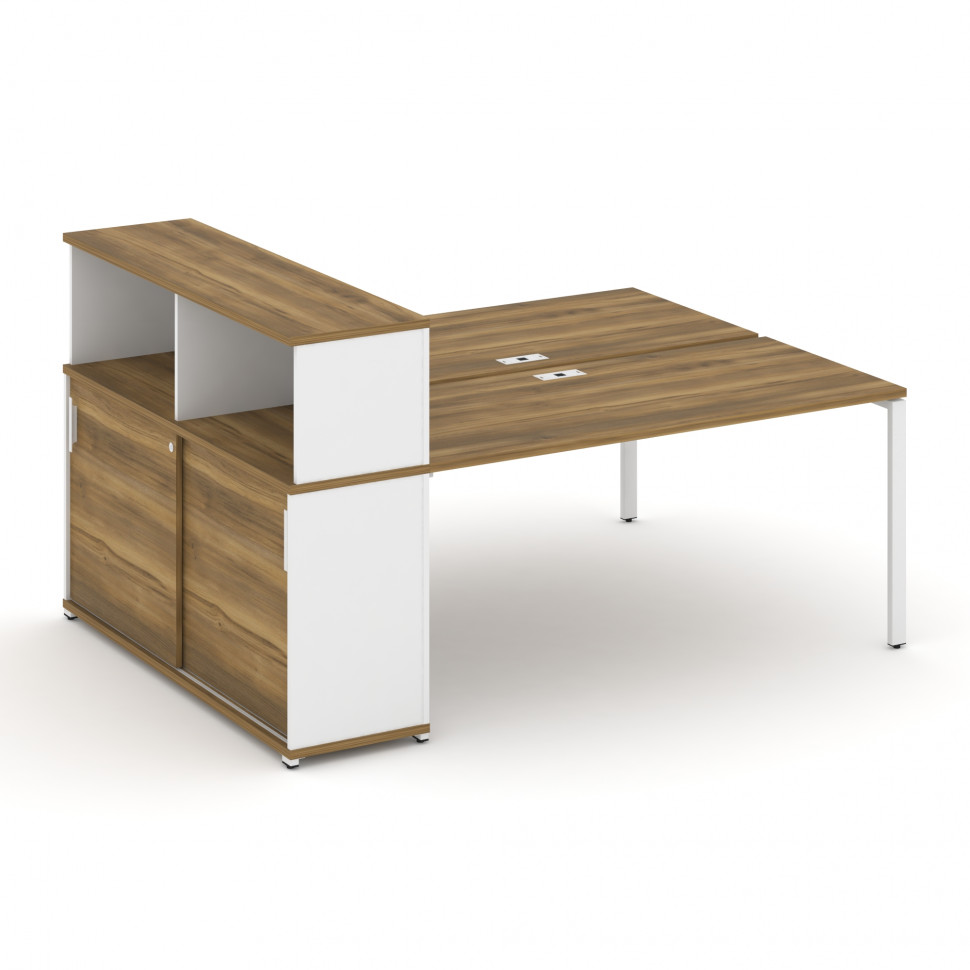 Concept Рабочая станция с опорным шкафом-купе с надставкой низ. CN.DRS-240 W Сандал Янтарный/Белый Б Concept Рабочая станция с опорным шкафом-купе с надставкой низ. CN.DRS-240 W Сандал Янтарный/Белый Б
