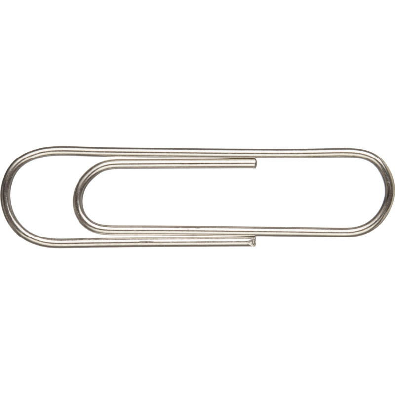 Скрепки КОМУС никелированные, 28 мм, негофрированные, 100 шт/уп