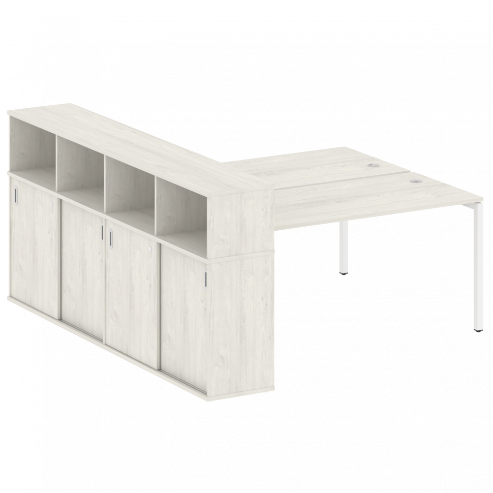 Metal System Quattro Рабочая станция с шкафом-купе на П-образном м/к 40БП.РС-СШК-4.4 Т Дуб Наварра/М Metal System Quattro Рабочая станция с шкафом-купе на П-образном м/к 40БП.РС-СШК-4.4 Т Дуб Наварра/М