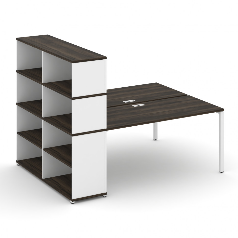 Concept Рабочая станция с опорным стеллажом с надставкой выс. CN.DRS-216 Дуб Мали/Белый Бриллиант/Ме Concept Рабочая станция с опорным стеллажом с надставкой выс. CN.DRS-216 Дуб Мали/Белый Бриллиант/Ме