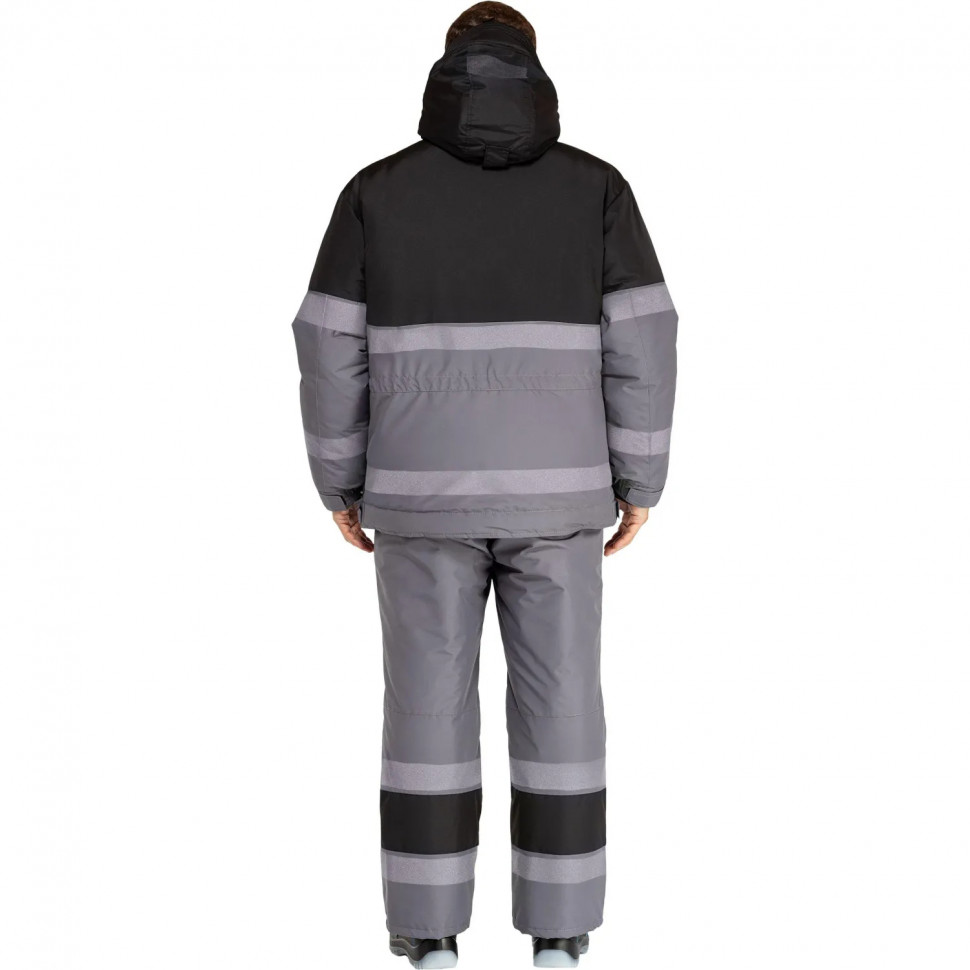 Костюм рабочий зимний мужской з50-КПК СОП сер/черн р.56-58/182-188