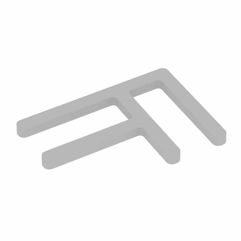 R-line soft Комплект соединителей угловых (2 шт.) AP.S-UG-TI Металл Серый 86*57*5
