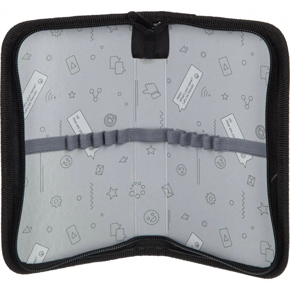 Пенал Комус Класс Team оранжевый, 1 секц., 190x110x20мм, ткань, 1554530