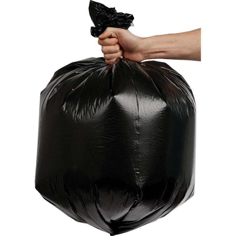 Мешки для мусора ПВД 60л 30мкм 50шт/рул черные 60x90см Amigo