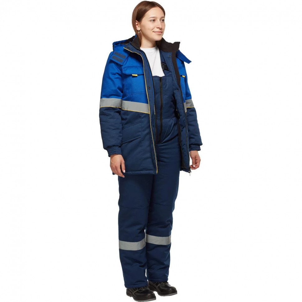 Костюм зим жен (куртка,пк) з43 син/вас 96-100/158-164 (серия З)