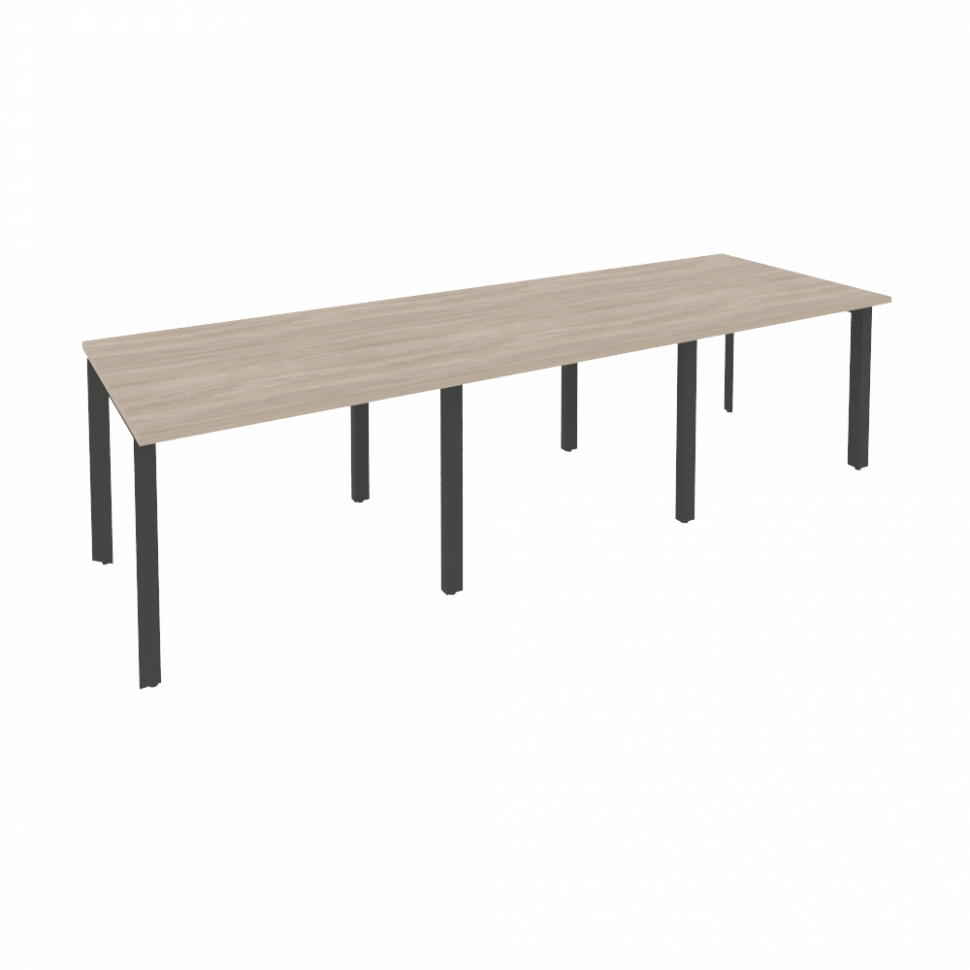 Onix Стол переговорный O.MP-PRG-3.1 Дуб Аттик/Металл Антрацит 2940*980*750