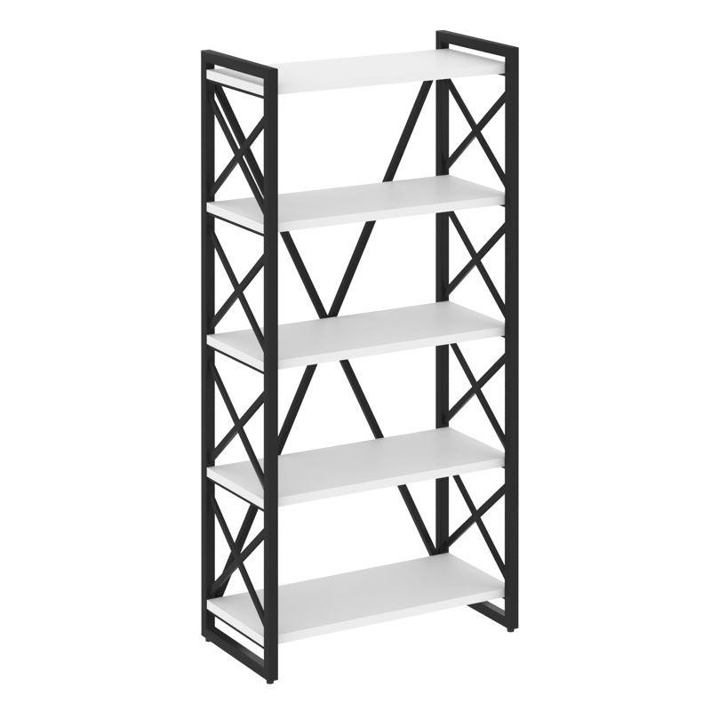 Loft Стеллаж на рег. опорах-5 полок VR.L-MST.O-5.8 Белый Бриллиант/Металл Черный 800*400*1650