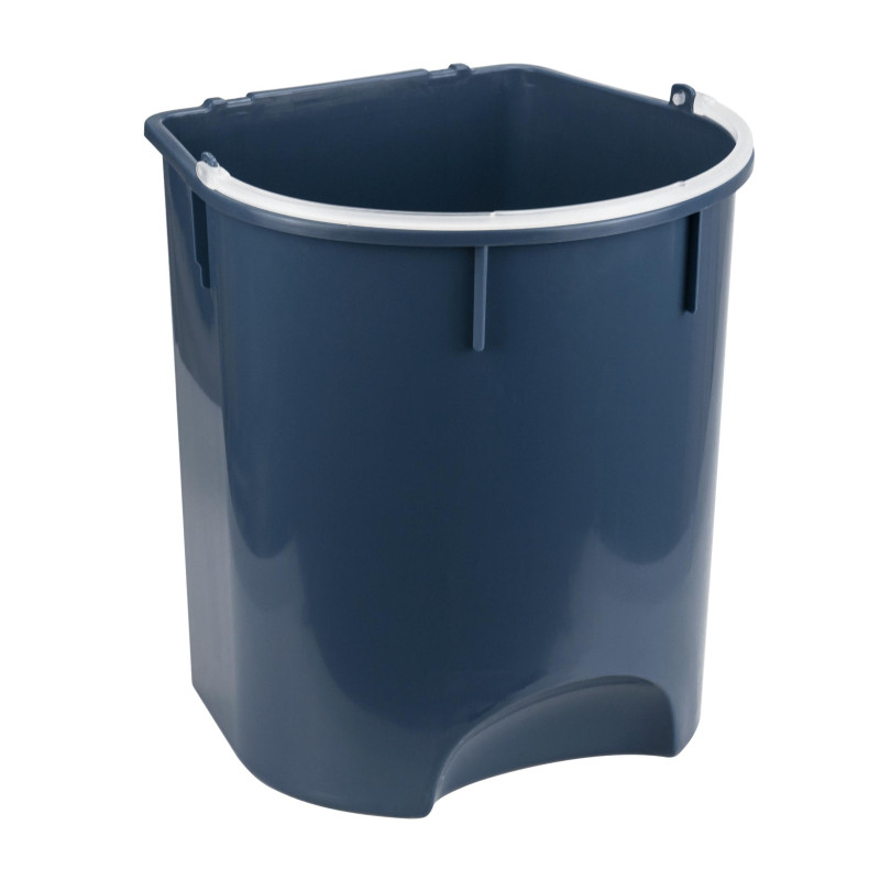 Ведро мусорное с педалью 11л пластик, серое+внутреннее ведро с ручкой_СПБ