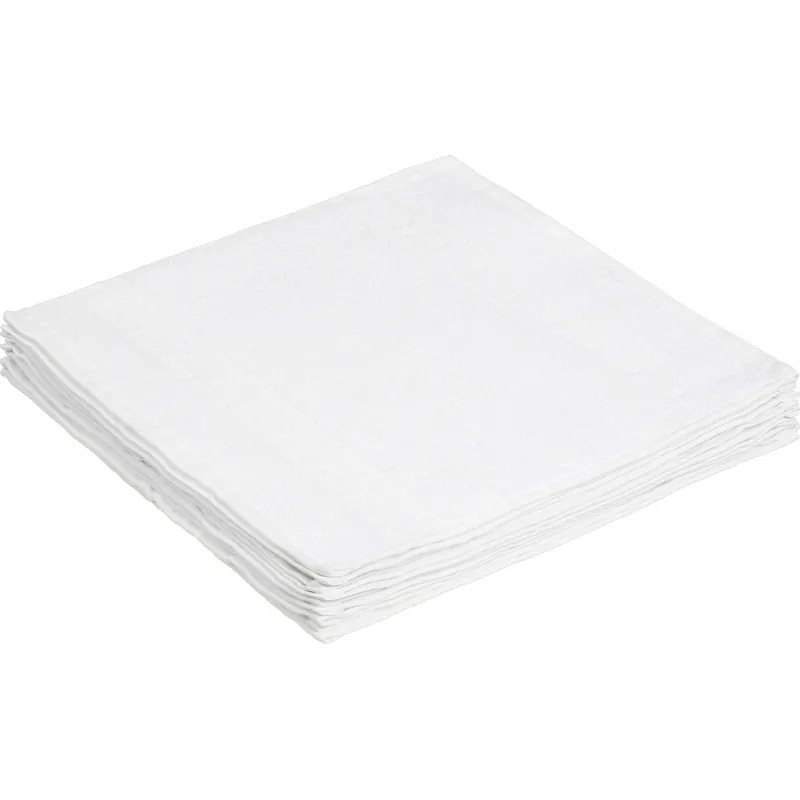 Набор полотенец махровых Luscan/бордюр 380г/м2, 30х50 белый, 10 шт/уп