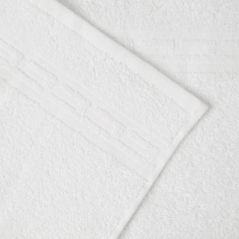 Набор полотенец махровых Luscan/бордюр 380г/м2, 30х50 белый, 10 шт/уп