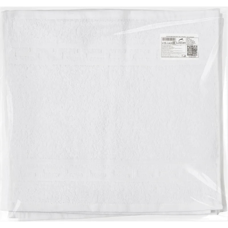 Набор полотенец махровых Luscan/бордюр 380г/м2, 30х50 белый, 10 шт/уп