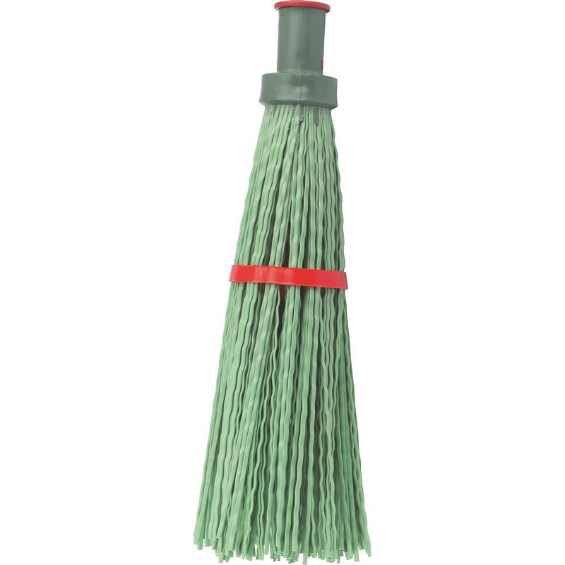 Метла полипропиленовая 63217 140х310 мм круглая с ободом с черенком Сибртех