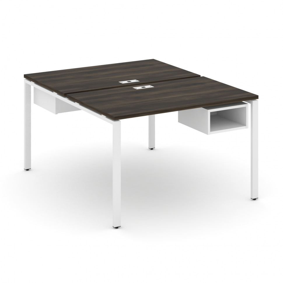 Concept Рабочая станция 2 сторонняя с подвесными тумбами на 2 места CN.DRS-102 Дуб Мали/Белый Брилли