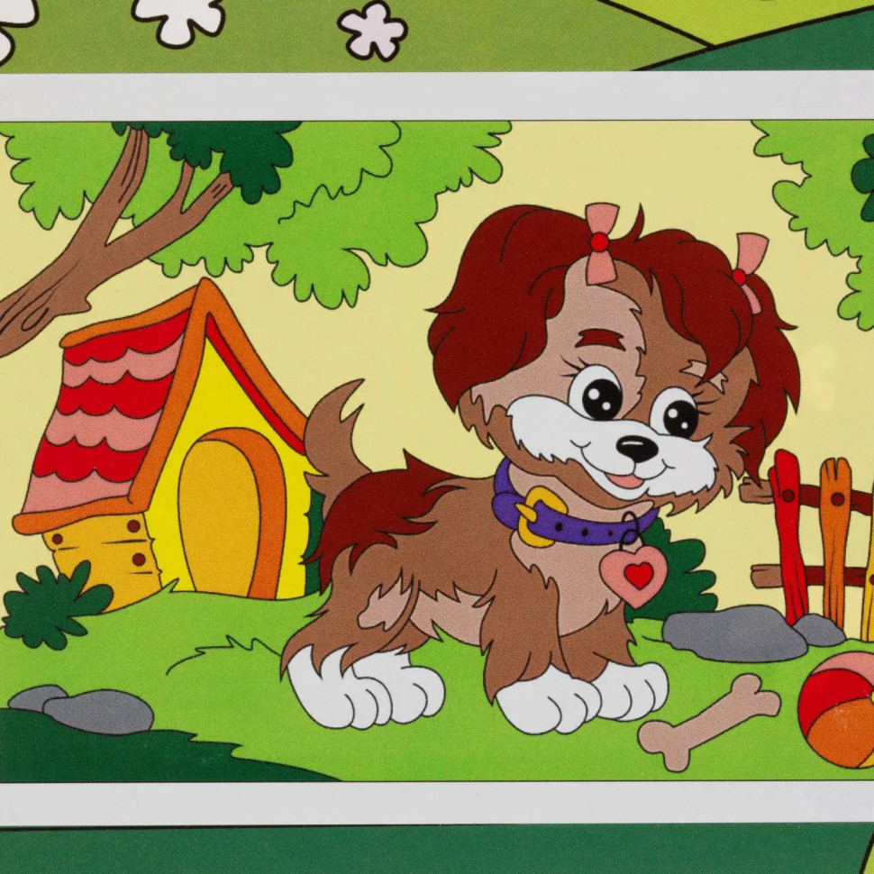 Картина по номерам для малышей Щенок-озорник, Ркн-039 Картина по номерам для малышей Щенок-озорник, Ркн-039