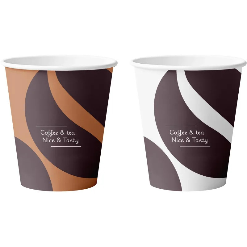 Стакан одноразовый бум. 1-сл Nice&Tasty mix 250 мл d-80 мм 50 шт/уп