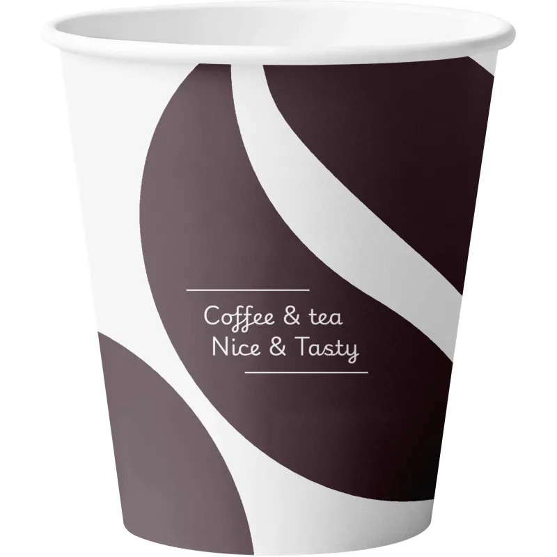 Стакан одноразовый бум. 1-сл Nice&Tasty mix 250 мл d-80 мм 50 шт/уп