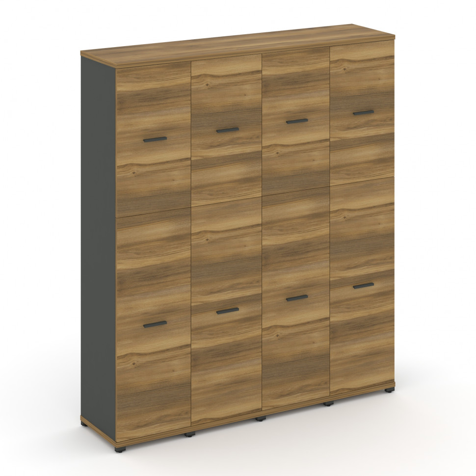 Concept Шкаф 4 узкие секции, 5 ниш CN.STU-545 A Сандал Янтарный/Антрацит/Металл Антрацит 1668*420*19