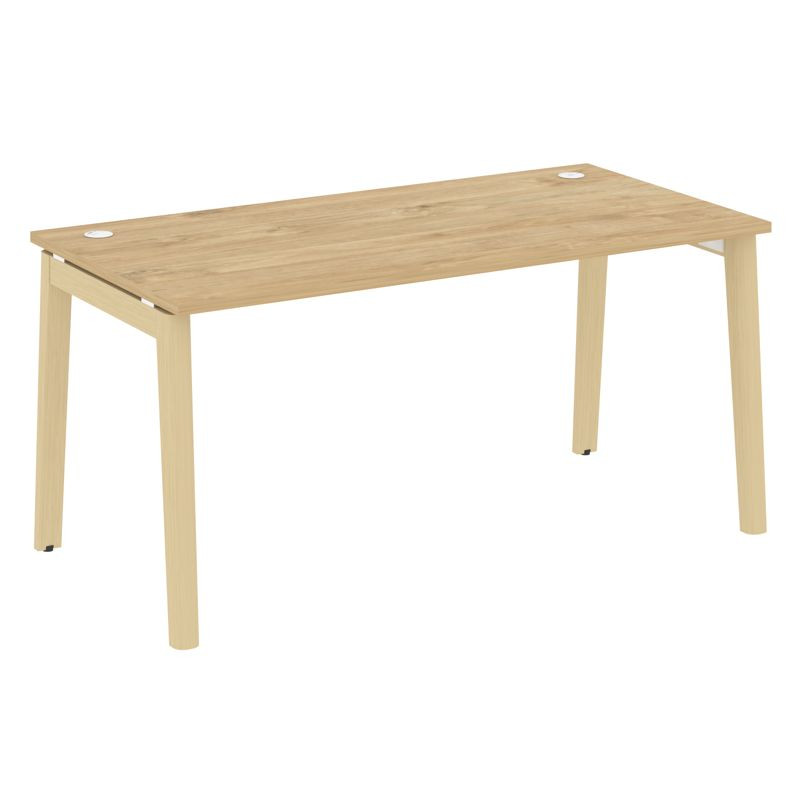 Onix Wood Стол письменный OW.SP-4.8 Тиквуд Светлый/Дуб Светлый/Металл Белый 1580*800*750 Onix Wood Стол письменный OW.SP-4.8 Тиквуд Светлый/Дуб Светлый/Металл Белый 1580*800*750
