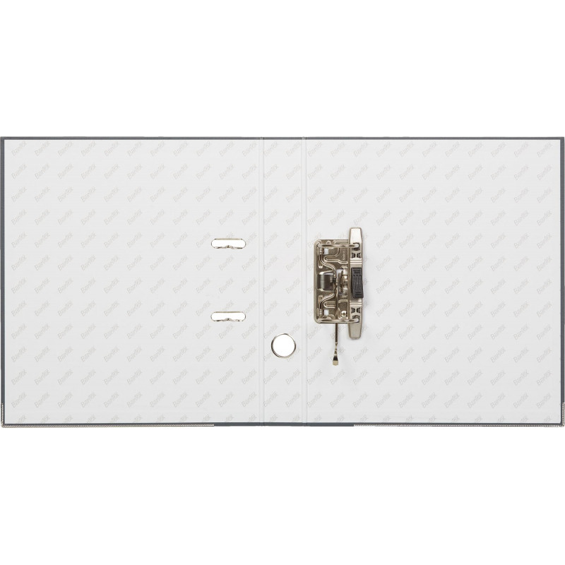 Папка-регистратор ECONOMY PLUS, 50мм, серый,ПБП1, карм.кор.,мет.уг