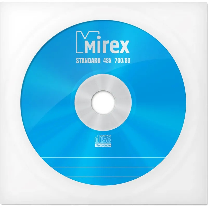 Носители информации CD-R, 48x, Mirex Standard, конверт/1, UL120051A8C