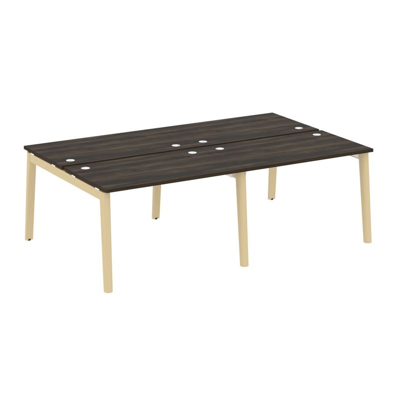 Onix Wood Рабочая станция OW.D.RS-4.2.7 Дуб Мали/Дуб Светлый/Металл Белый 2360*1475*750