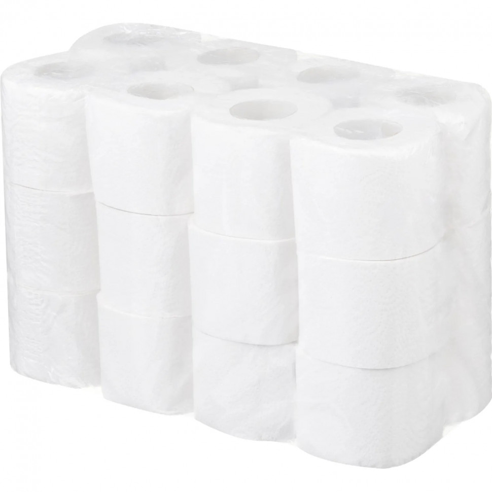 Бумага туалетная JOYeco 2сл натур бел вторич втул 25м 24рул/уп