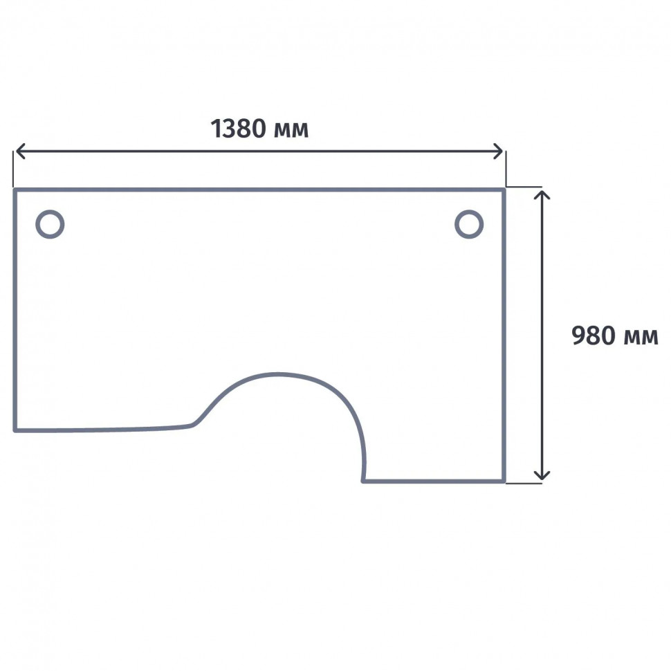 Стол эрг. прав П-обр Onix O.MP-SA-2 (R) Денвер Св/Металл Бел 1380x980x750
