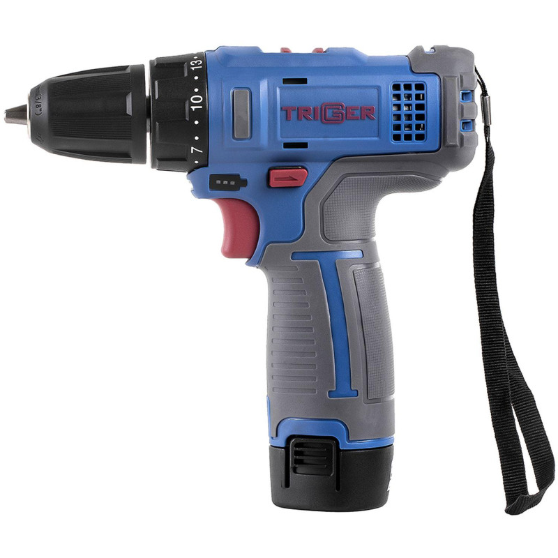 Дрель-шуруповерт ТРИГГЕР 20101 2 аккумулятора Li-ion 1,5Ач, 12V, 10мм, 25Нм