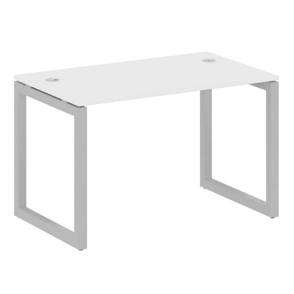 Metal System Quattro Стол письменный на О-образном м/к 50БО.СП-2 Белый/Металл Серый 1200*720*750