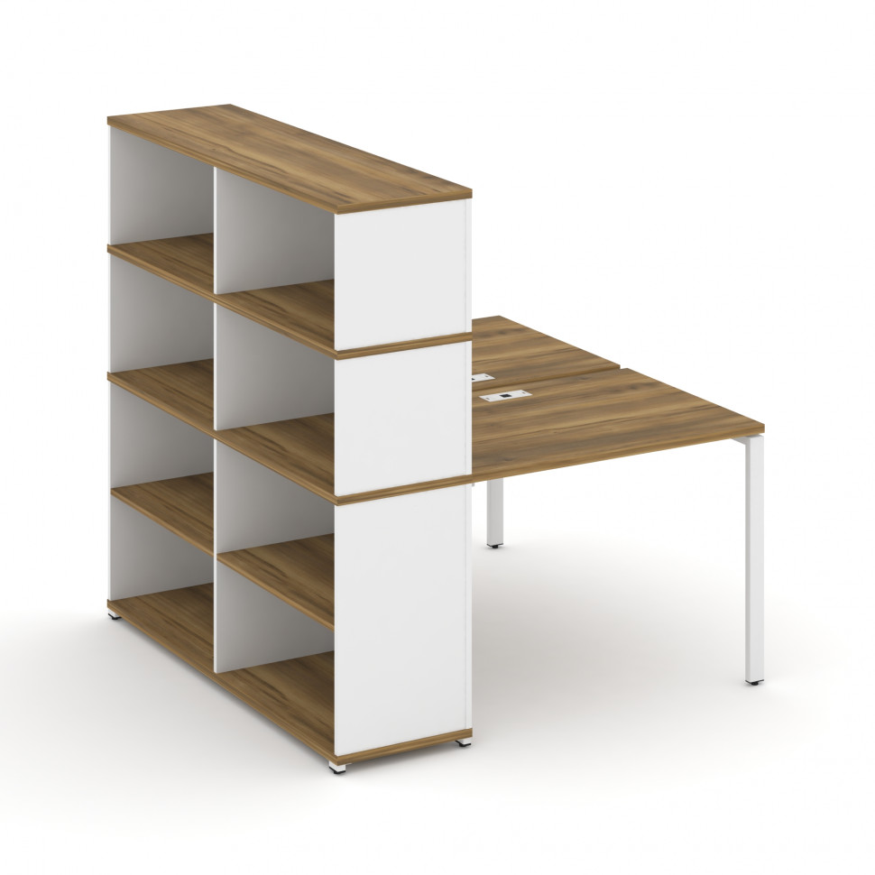 Concept Рабочая станция с опорным стеллажом с надставкой выс. CN.DRS-213 Сандал Янтарный/Белый Брилл Concept Рабочая станция с опорным стеллажом с надставкой выс. CN.DRS-213 Сандал Янтарный/Белый Брилл