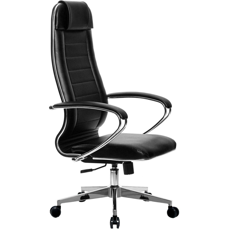 Кресло 0MX_MT_МЕТТА-29 кожзам черный крест.хром (подл.107/осн.004)