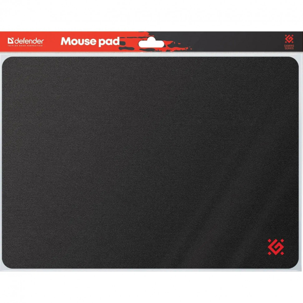 Коврик для мыши Defender Black S 250x350x3 мм, игровой ткань+резина (50017) Коврик для мыши Defender Black S 250x350x3 мм, игровой ткань+резина (50017)
