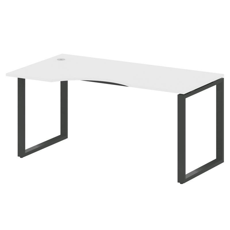 Metal System Стол криволинейный левый на О-образном м/к БО.СА-1 (L) Белый/Металл Антрацит 1600*900*7 Metal System Стол криволинейный левый на О-образном м/к БО.СА-1 (L) Белый/Металл Антрацит 1600*900*7