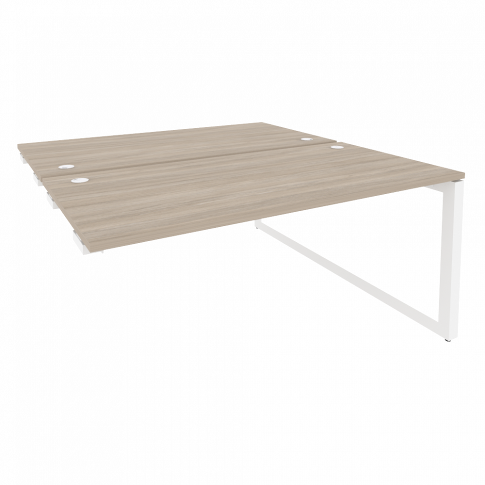 Onix Стол-приставка двойной на О-образном м/к к опорым элем. O.MO-D.SPR-4.8 Дуб Аттик/Металл Белый 1 Onix Стол-приставка двойной на О-образном м/к к опорым элем. O.MO-D.SPR-4.8 Дуб Аттик/Металл Белый 1