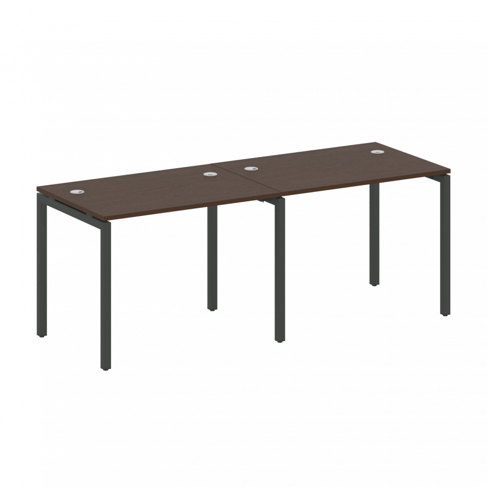 Metal System Quattro Рабочая станция на 2 места на П-образном м/к 40БП.СМ-2.1 Венге Цаво/Металл Антр