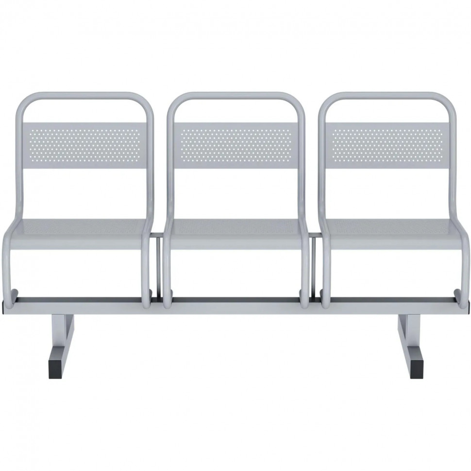 Многоместная секция AM_0MX перфорированная 4-хмест. серая ral 7040 глянец