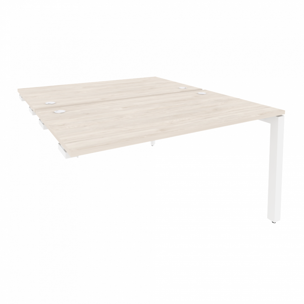 Onix Стол-приставка двойной на П-образном м/к к опорным элем. O.MP-D.SPR-3.8 Денвер Светлый/Металл Б Onix Стол-приставка двойной на П-образном м/к к опорным элем. O.MP-D.SPR-3.8 Денвер Светлый/Металл Б