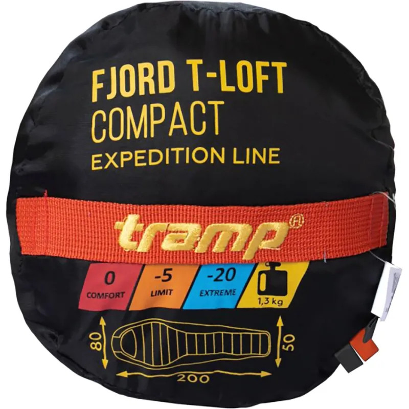 Спальный мешок Tramp  Fjord T-Loft, левый оливковый, TRS-049R