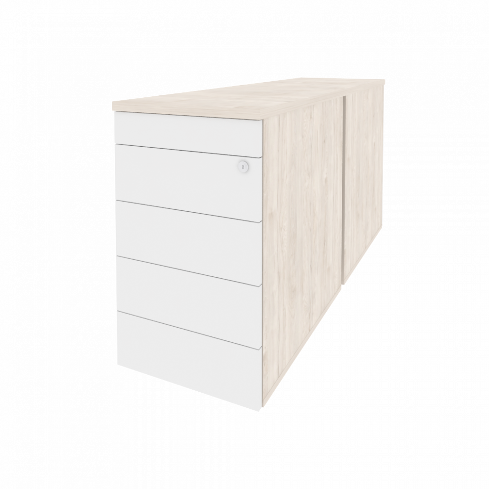 Onix Тумба двойная приставная/опорная (TIP-ON) O.TPO-2.7 TIP Денвер Светлый/Белый Бриллиант 432*1475