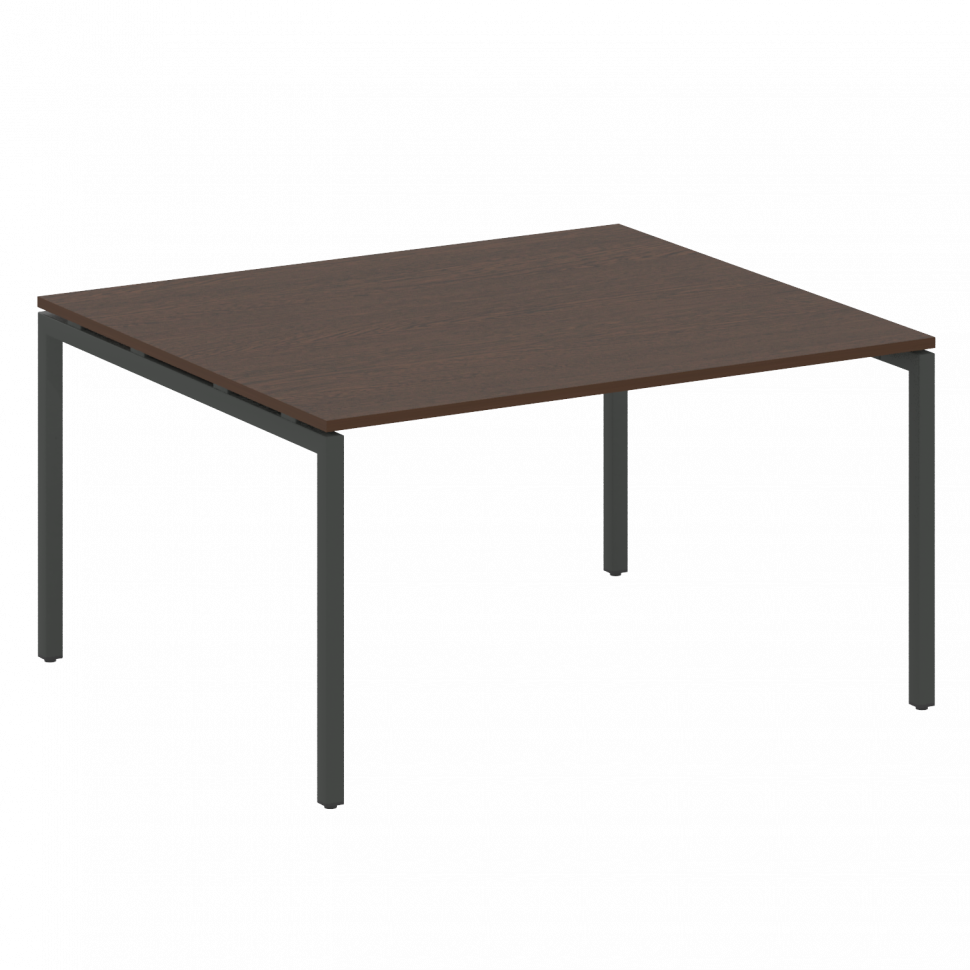 Metal System Quattro Переговорный стол (1 столешница) на П-образном м/к 40БП.ПРГ-1.3 Венге Цаво/Мета