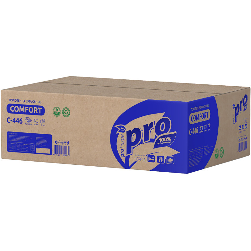Полотенца бумажные Z слож PROtissue 1сл 200л 28пач/уп С446