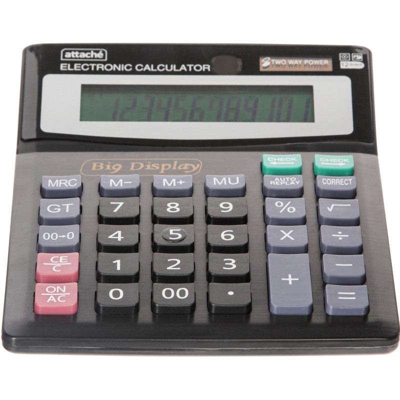 Калькулятор настольный ПОЛНОРАЗ-Й Attache ATC-444-12F12раз.дв.пит,192x148мм