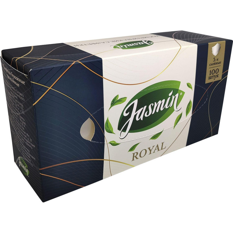 Салфетки косметические Jasmin 3-сл. 100шт./уп.белые Салфетки косметические Jasmin 3-сл. 100шт./уп.белые