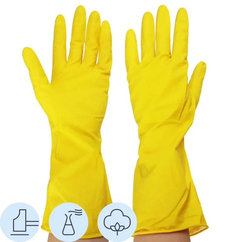 Перчатки MitRa Professional КЩС желтые, р.M 