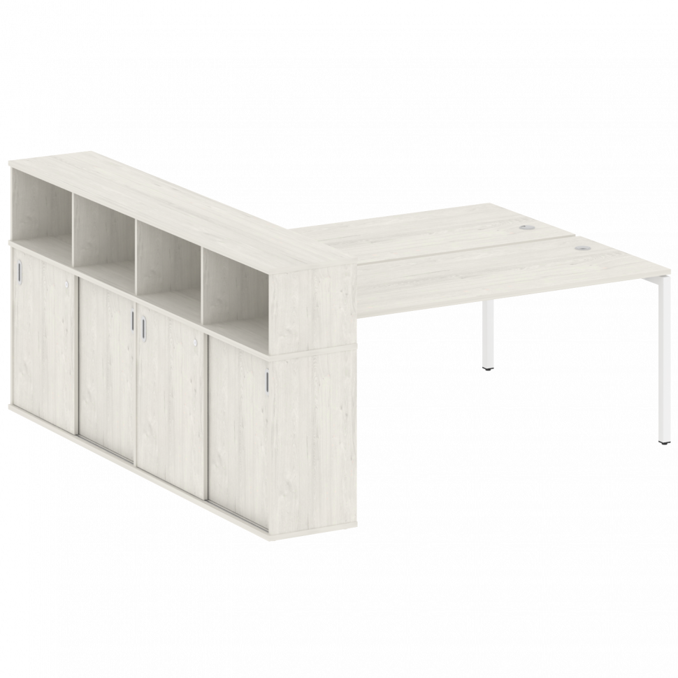 Metal System Quattro Рабочая станция с шкафом-купе на П-образном м/к 40БП.РС-СШК-4.5 Т Дуб Наварра/М Metal System Quattro Рабочая станция с шкафом-купе на П-образном м/к 40БП.РС-СШК-4.5 Т Дуб Наварра/М